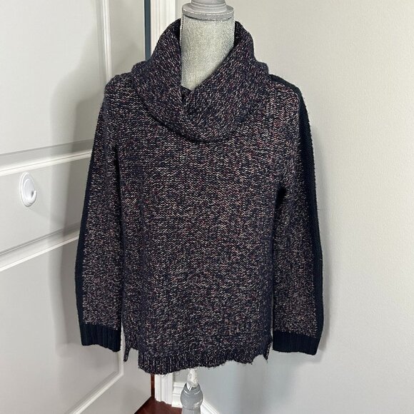The Limited Sweaters - Limited Navy Blue Turtleneck Sweater Size M EUC